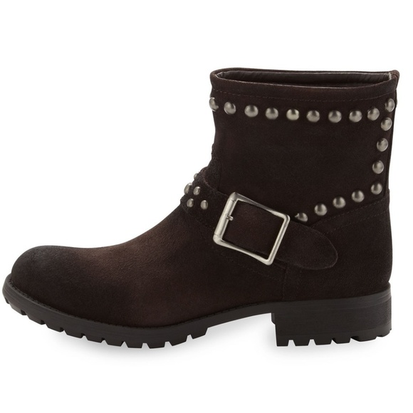 Kelsi Dagger Shoes - Kelsi Dagger Max Studded Boot, Dark Brown Leather